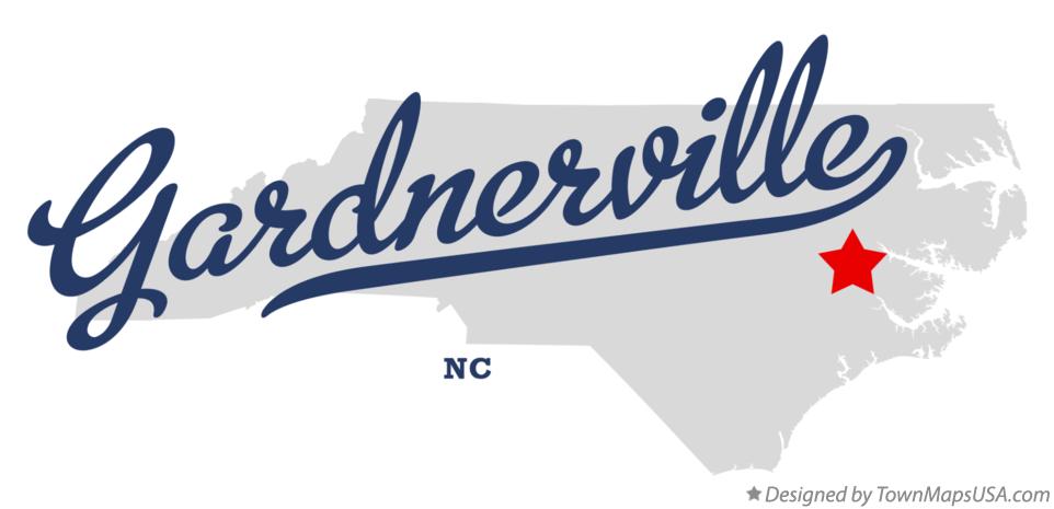 Map of Gardnerville North Carolina NC