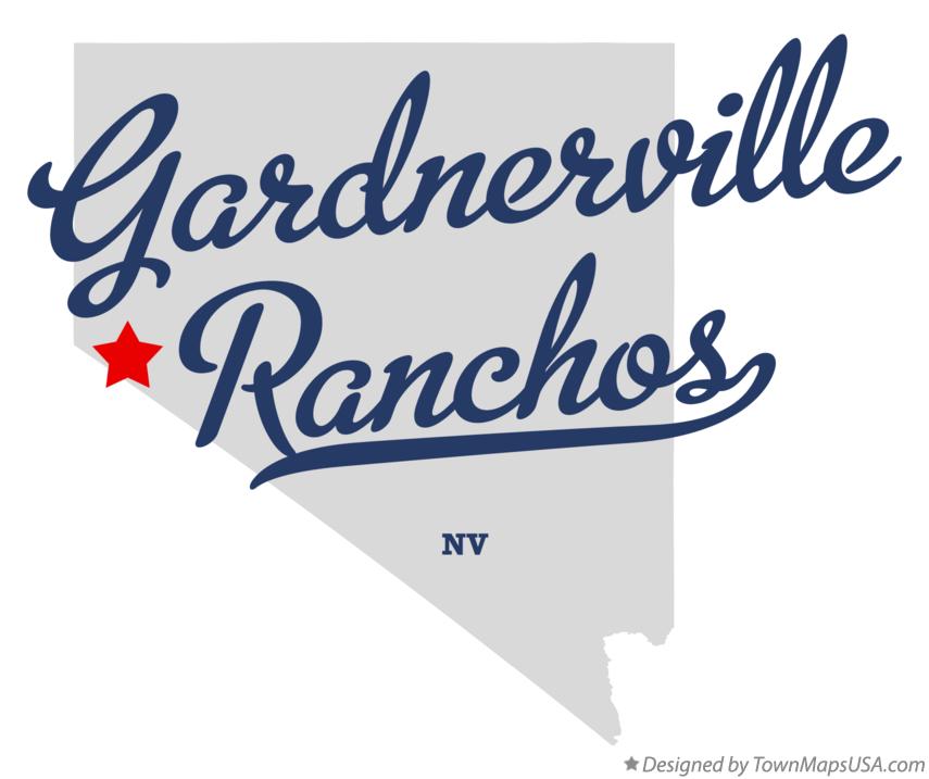 Map of Gardnerville Ranchos Nevada NV