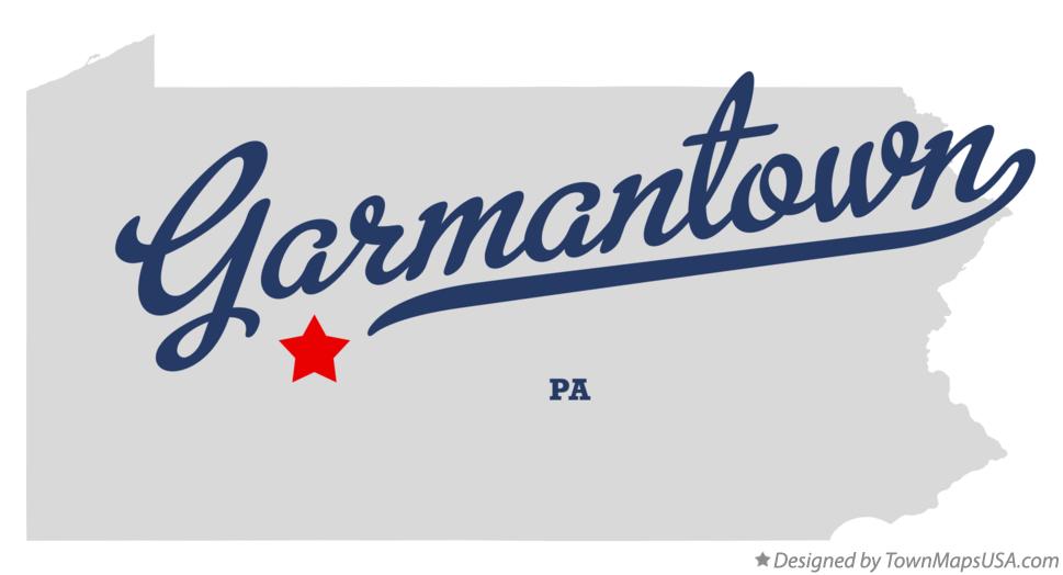 Map of Garmantown Pennsylvania PA
