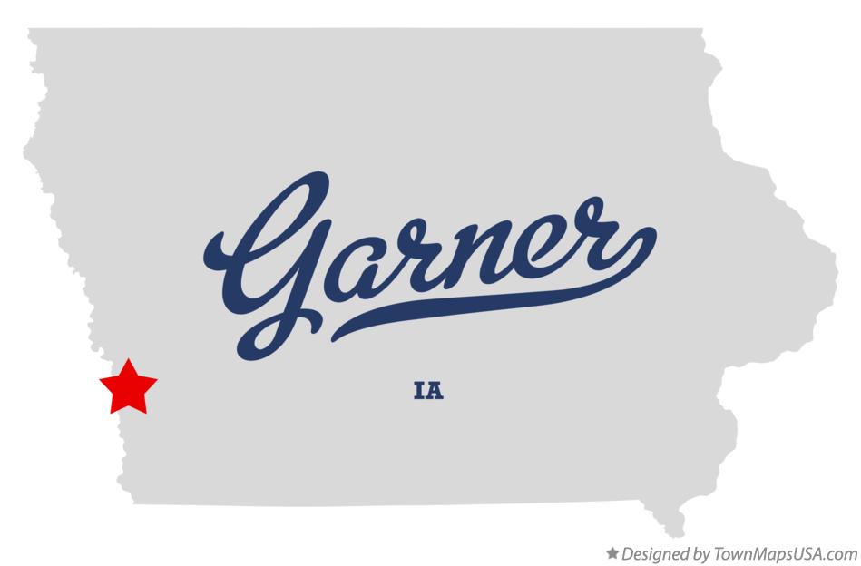 Map of Garner Iowa IA