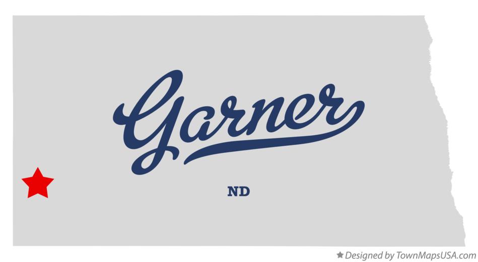 Map of Garner North Dakota ND