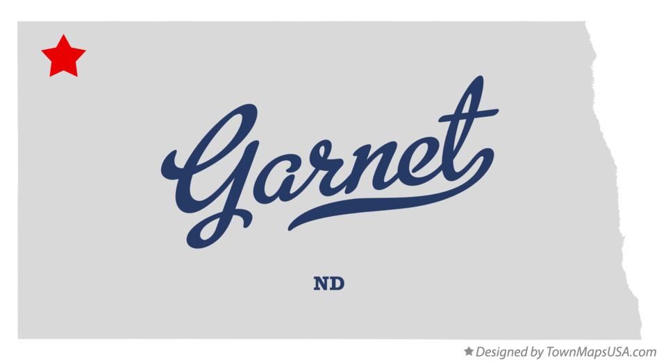 Map of Garnet North Dakota ND