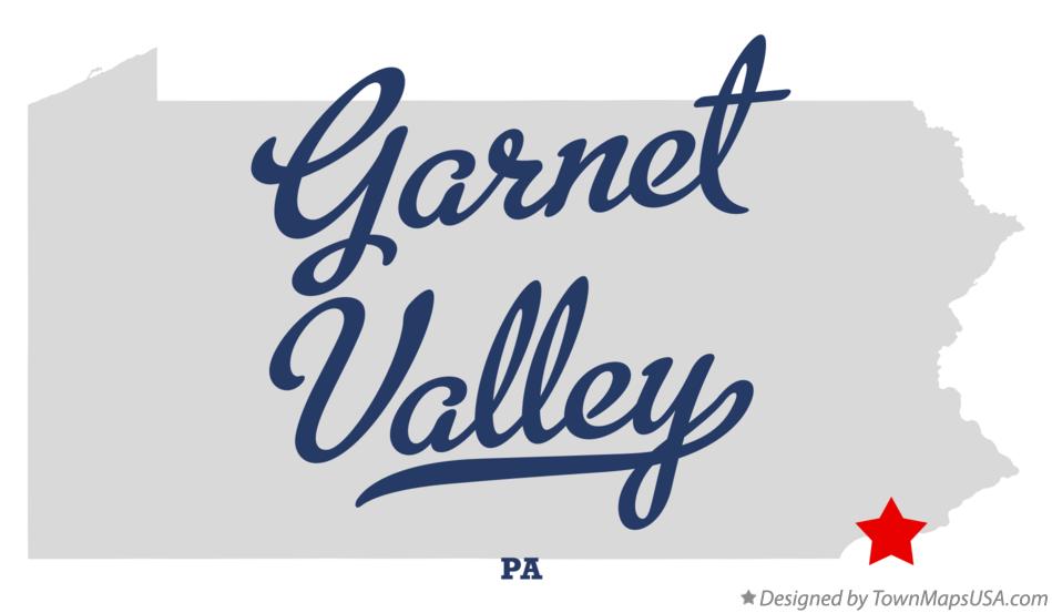 Map of Garnet Valley Pennsylvania PA