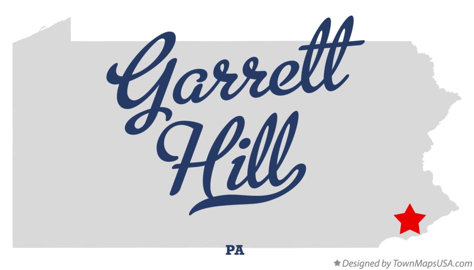 Map of Garrett Hill Pennsylvania PA