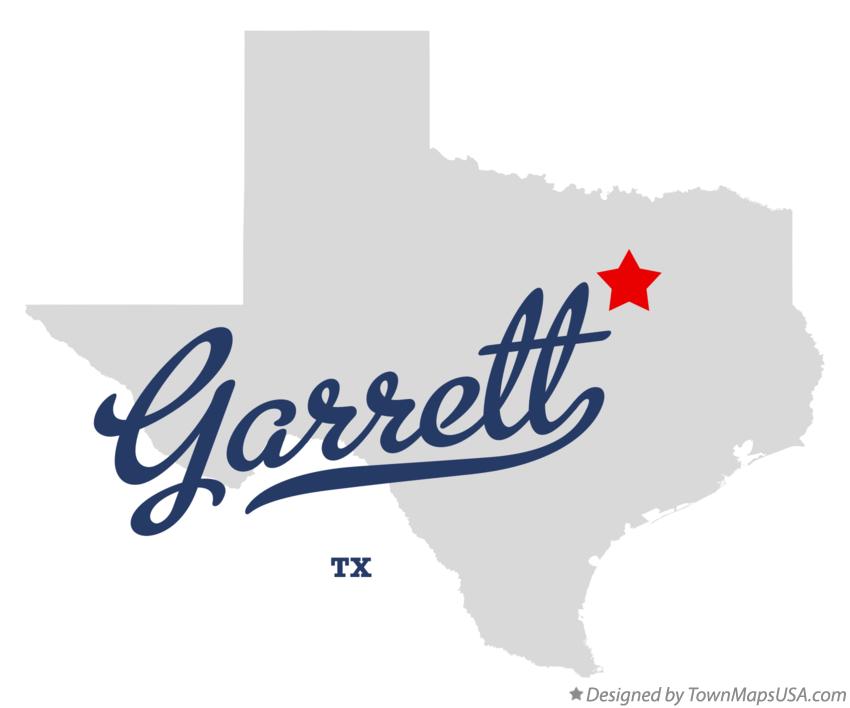 Map of Garrett Texas TX