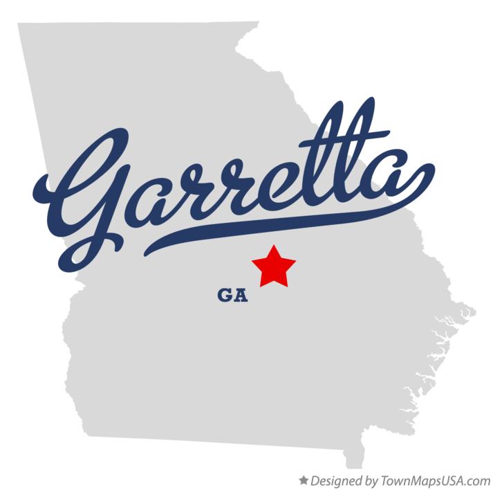 Map of Garretta Georgia GA