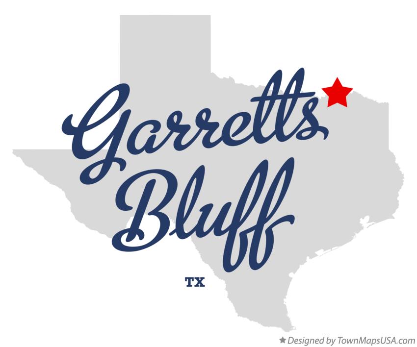Map of Garretts Bluff Texas TX