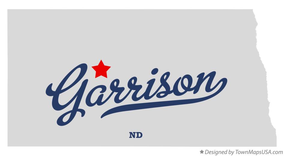 Map of Garrison North Dakota ND