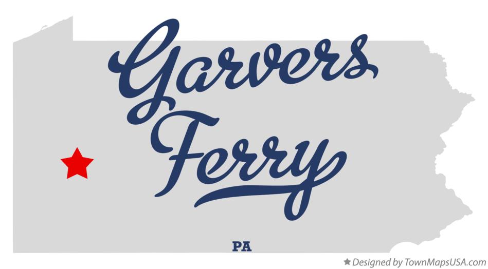 Map of Garvers Ferry Pennsylvania PA