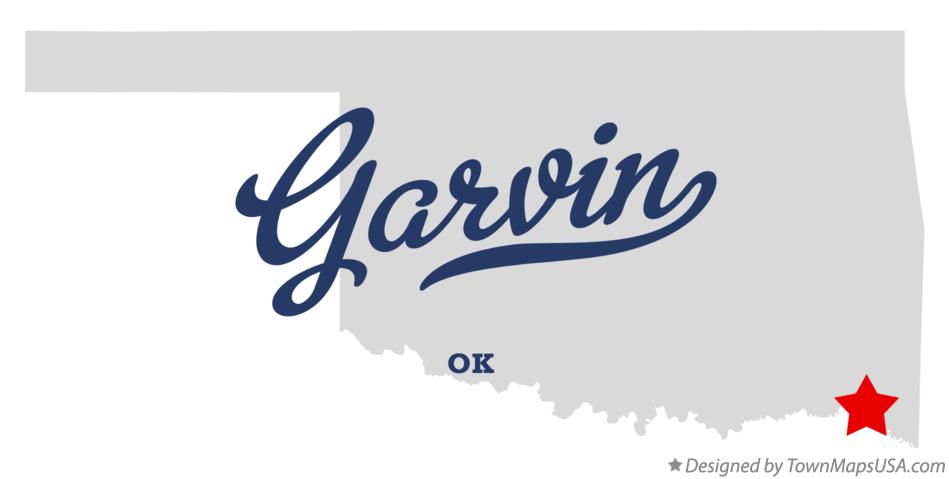 Map of Garvin Oklahoma OK