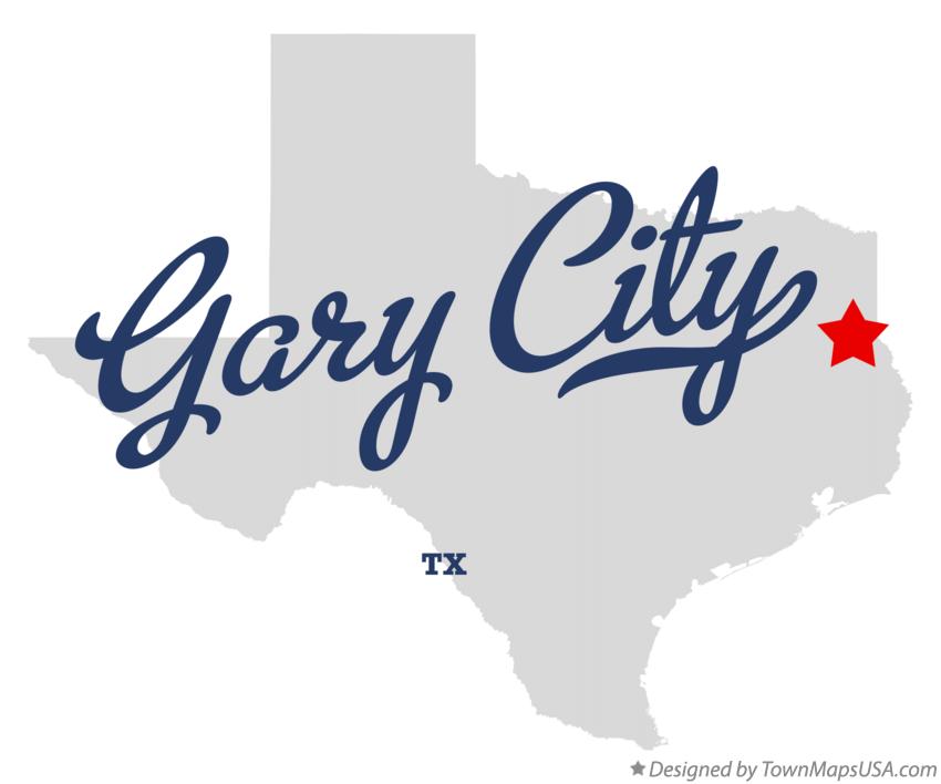 Map of Gary City Texas TX