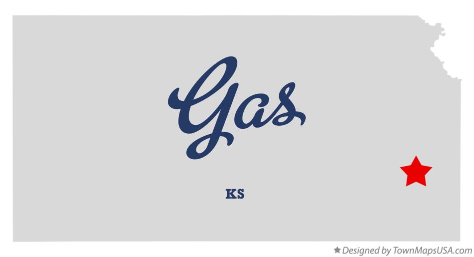 Map of Gas Kansas KS