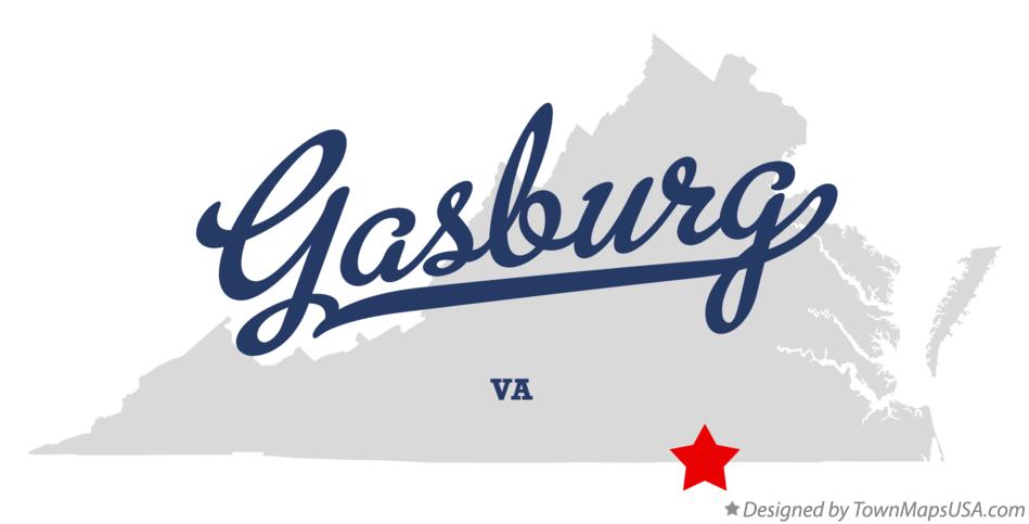 Map of Gasburg Virginia VA