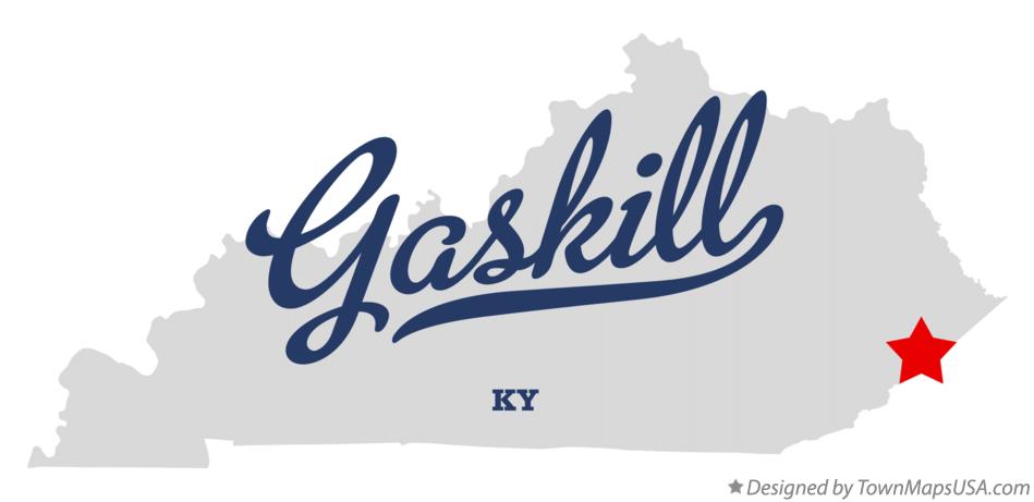 Map of Gaskill Kentucky KY