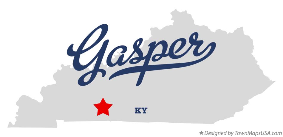 Map of Gasper Kentucky KY