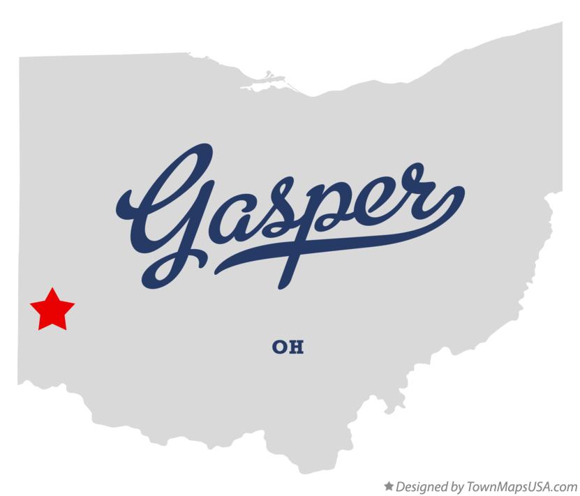 Map of Gasper Ohio OH