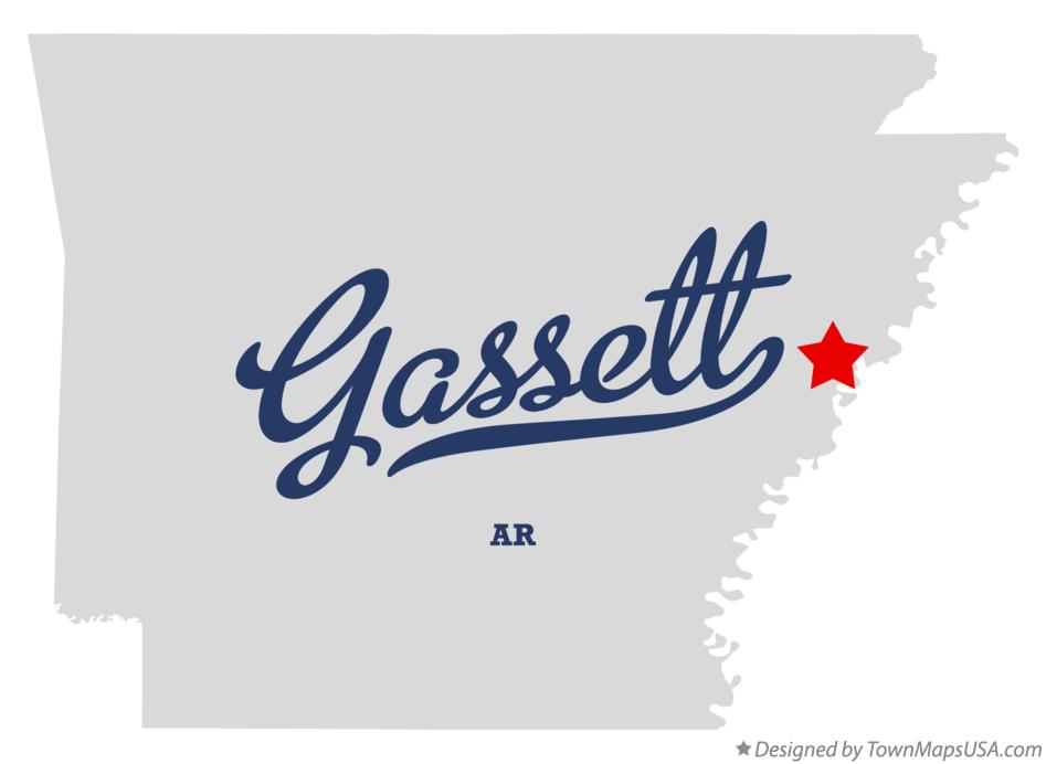Map of Gassett Arkansas AR