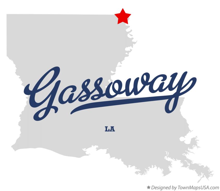 Map of Gassoway Louisiana LA
