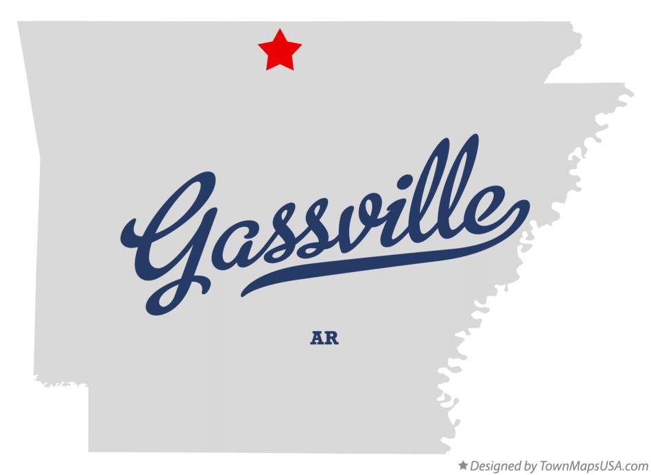 Map of Gassville Arkansas AR