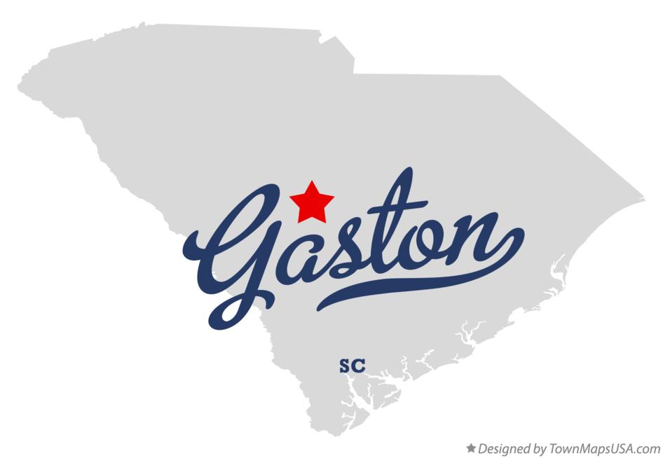 Map of Gaston South Carolina SC