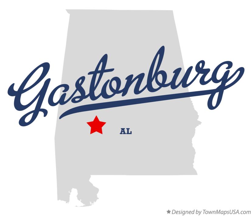 Map of Gastonburg Alabama AL