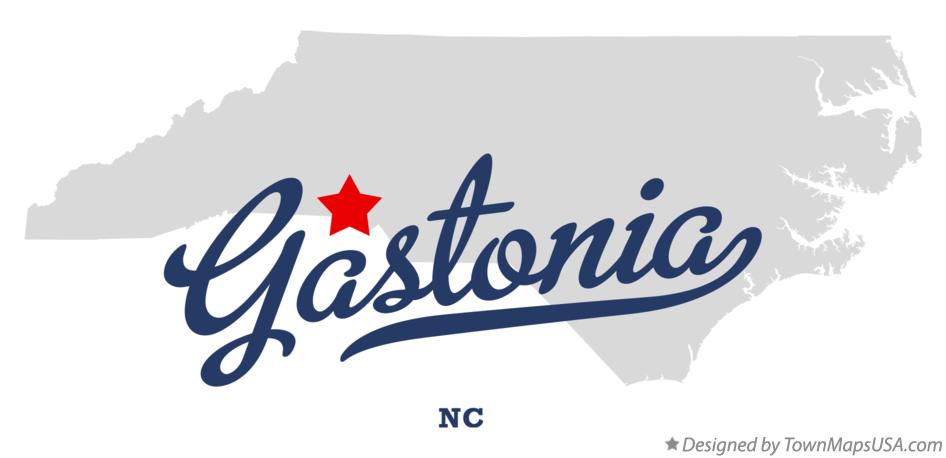 Map of Gastonia North Carolina NC