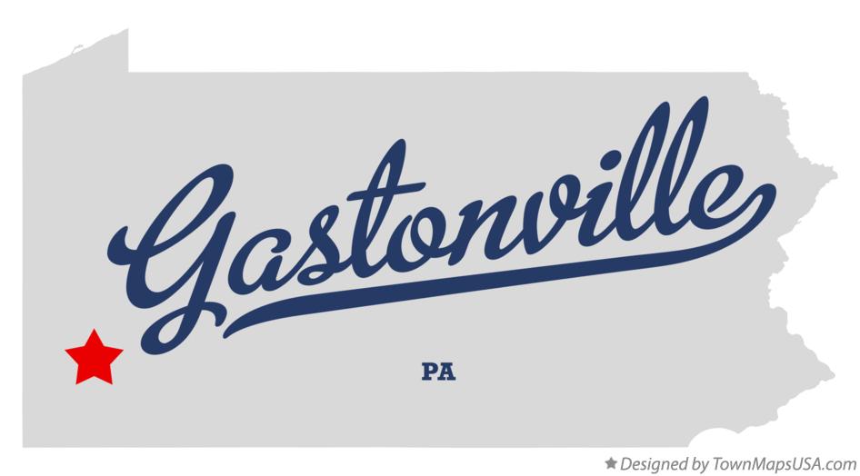 Map of Gastonville Pennsylvania PA