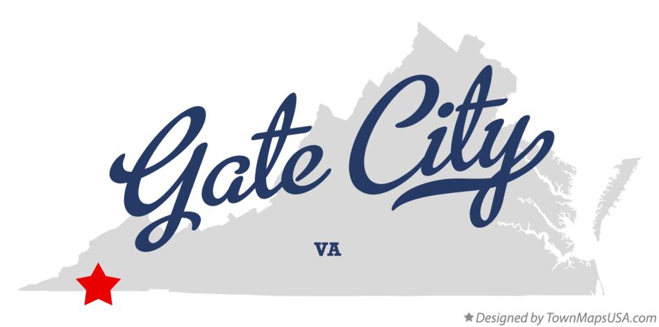 Map of Gate City Virginia VA