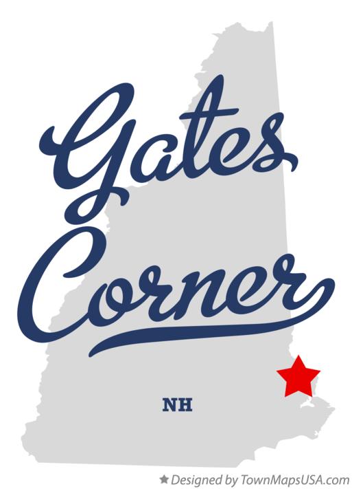 Map of Gates Corner New Hampshire NH