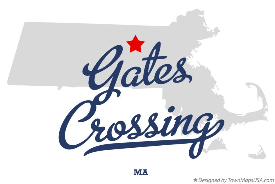 Map of Gates Crossing Massachusetts MA