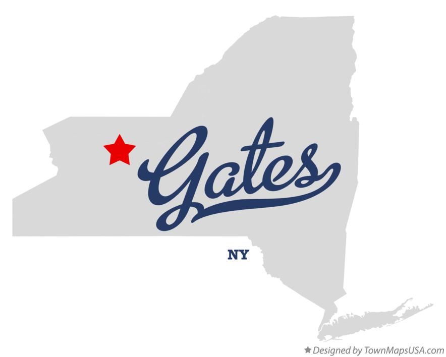 Map of Gates New York NY