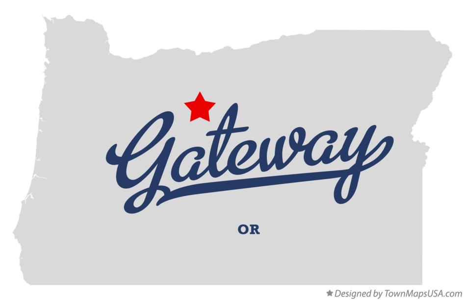 Map of Gateway Oregon OR