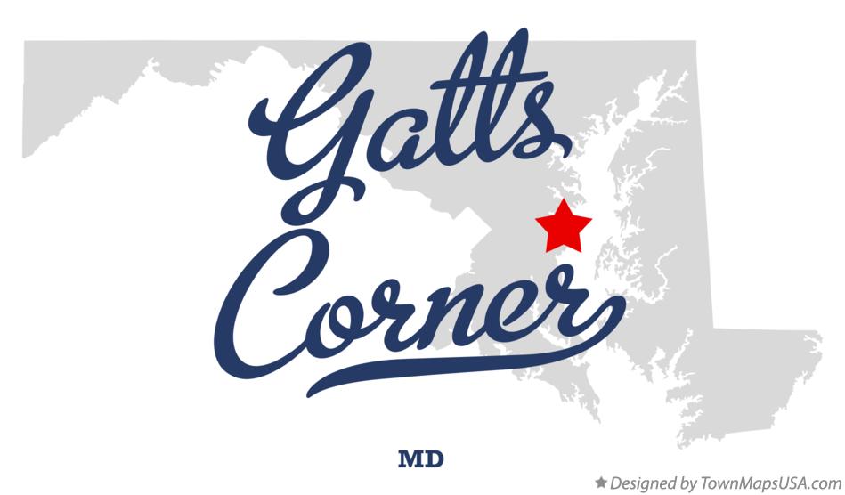 Map of Gatts Corner Maryland MD
