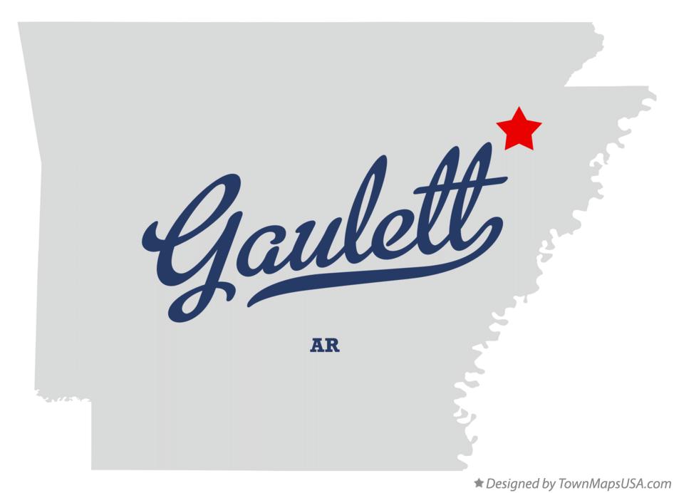 Map of Gaulett Arkansas AR