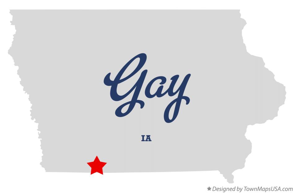 Map of Gay Iowa IA