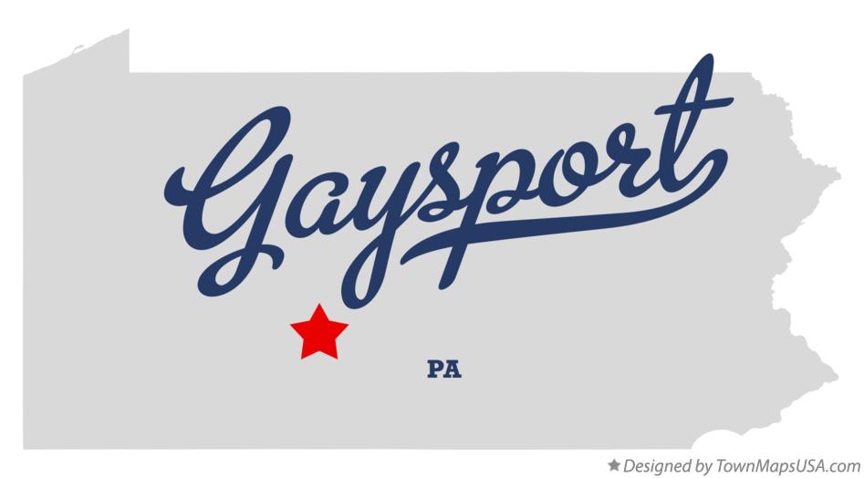 Map of Gaysport Pennsylvania PA