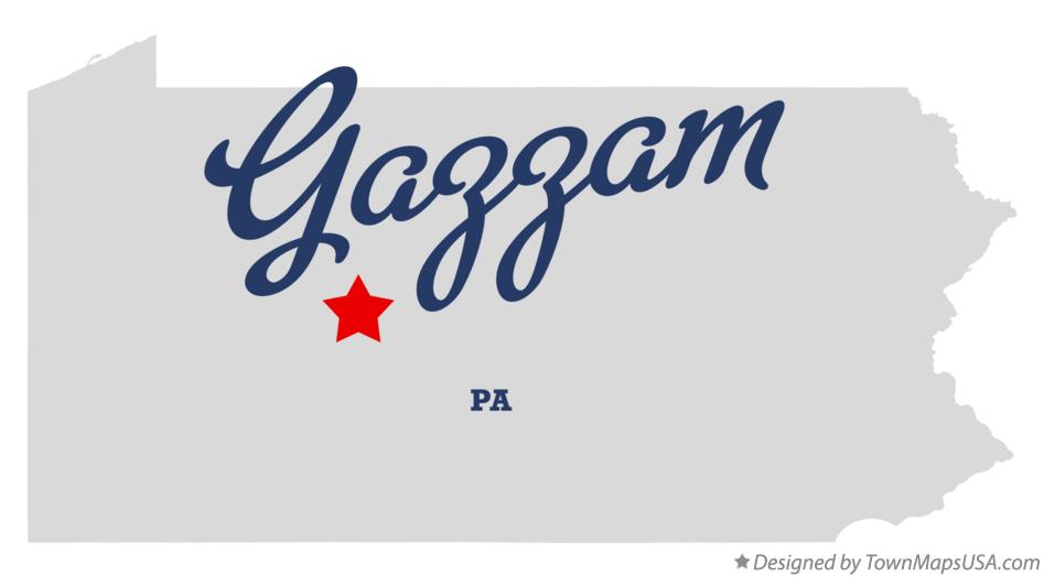 Map of Gazzam Pennsylvania PA