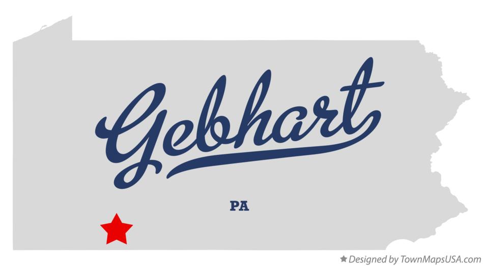 Map of Gebhart Pennsylvania PA