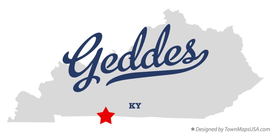 Map of Geddes Kentucky KY