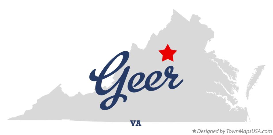 Map of Geer Virginia VA