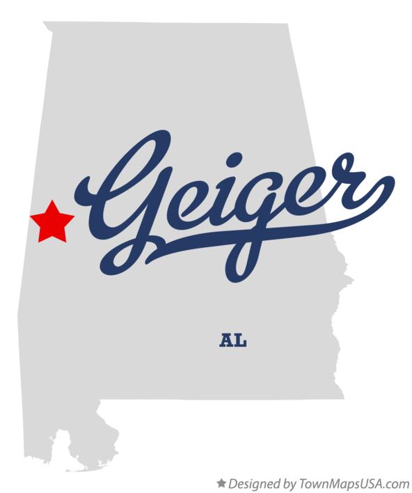Map of Geiger Alabama AL