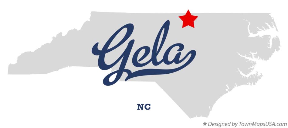 Map of Gela North Carolina NC