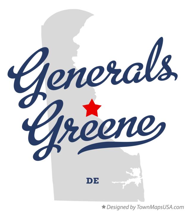 Map of Generals Greene Delaware DE