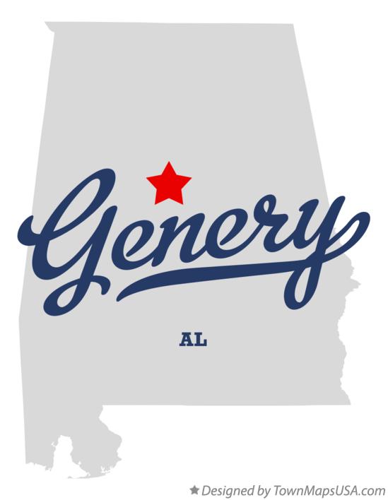Map of Genery Alabama AL