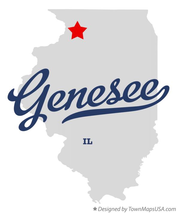 Map of Genesee Illinois IL