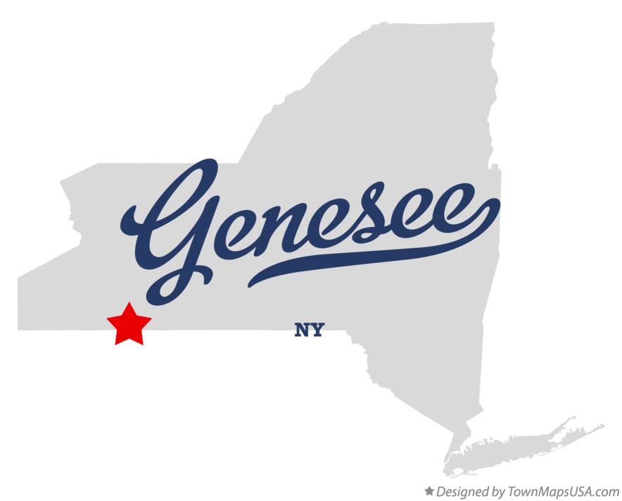Map of Genesee New York NY