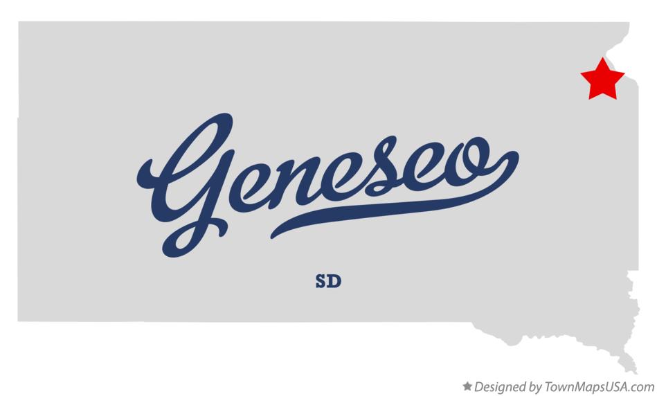Map of Geneseo South Dakota SD