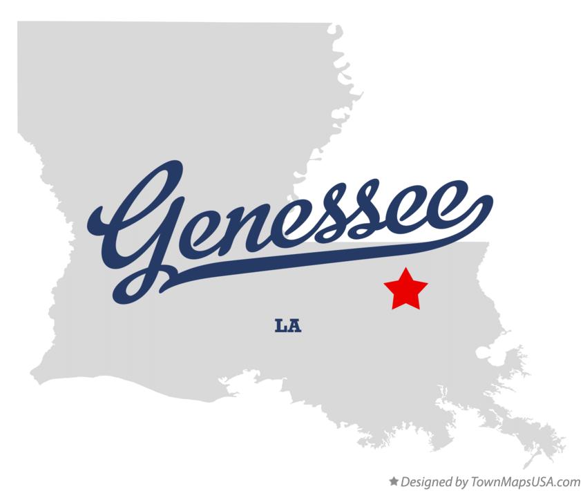 Map of Genessee Louisiana LA