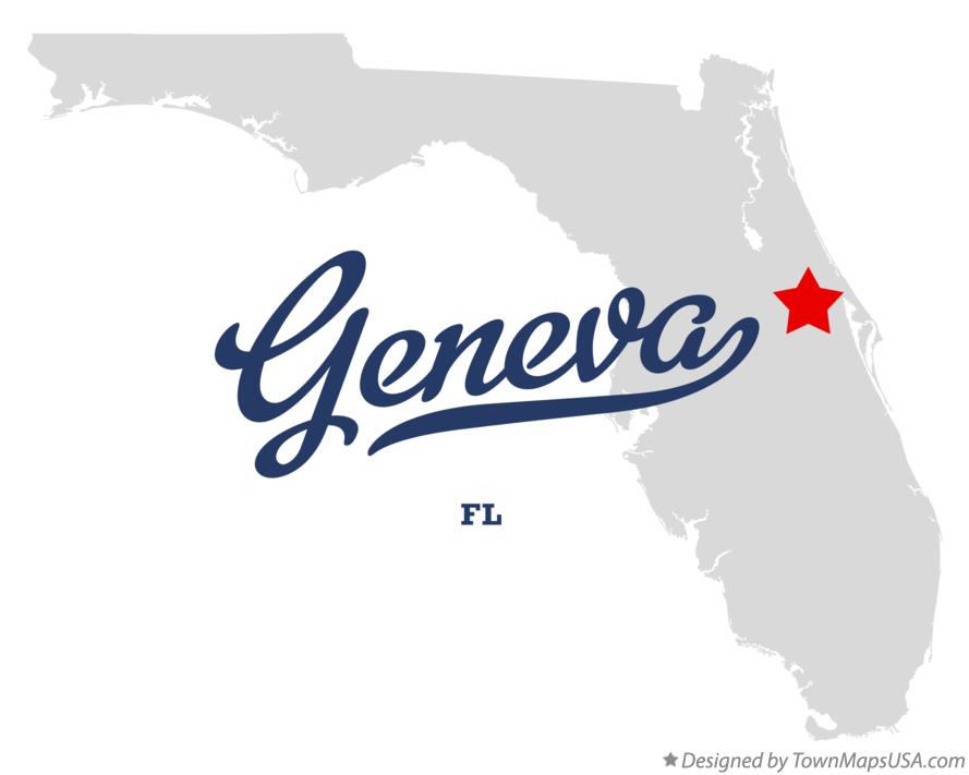 Map of Geneva Florida FL
