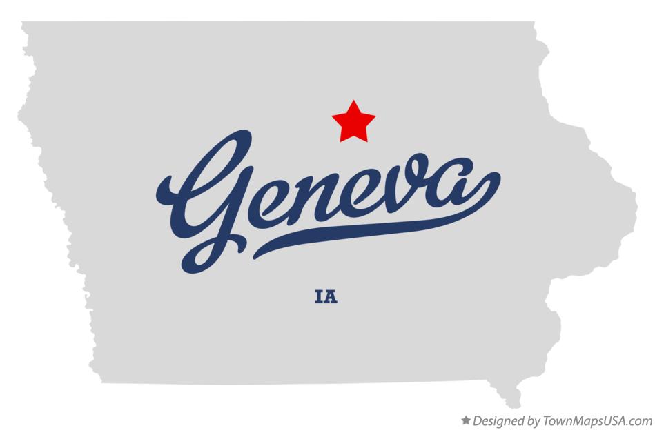 Map of Geneva Iowa IA